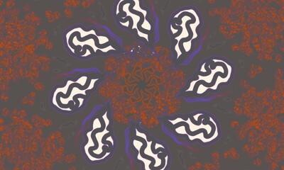 numbers lines strokes white red 