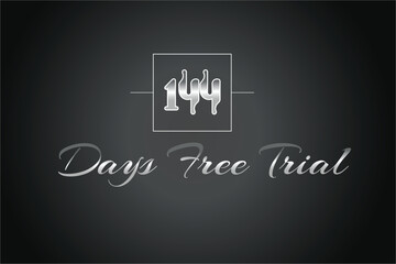 144 day free trial banner design. 144 days free banner background

