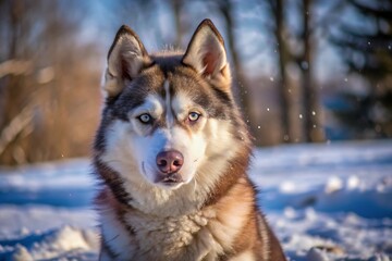 Obraz premium Siberian Husky in the Snow