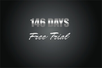 146 day free trial banner design. 146 days free banner background

