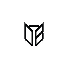 DB monogram logo design letter text name symbol monochrome logotype alphabet character simple logo