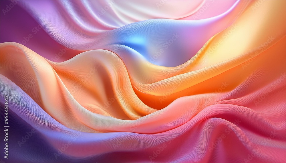 Poster abstract background with soft pastel waves. gradient colors. for designing apps or products. subtle 