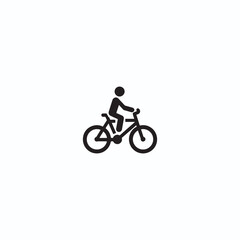 Fototapeta premium silhouette of a person riding a bicycle
