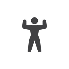 Person standing with a strong posture vector icon