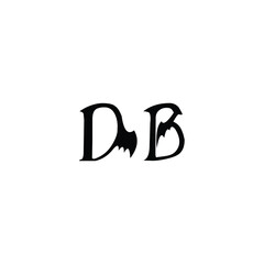 DB monogram logo design letter text name symbol monochrome logotype alphabet character simple logo