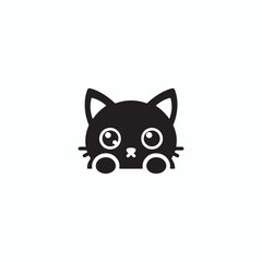cat head vector, vector cat head, silhouette cat head