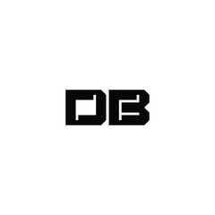 DB monogram logo design letter text name symbol monochrome logotype alphabet character simple logo