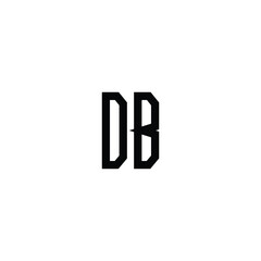 DB monogram logo design letter text name symbol monochrome logotype alphabet character simple logo
