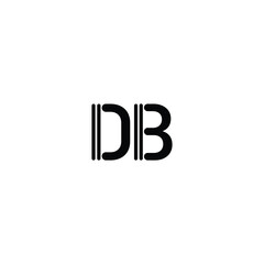 DB monogram logo design letter text name symbol monochrome logotype alphabet character simple logo
