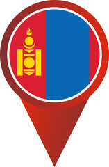 China pin map location Mongolia