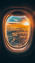 Fototapeta premium view from airplane window