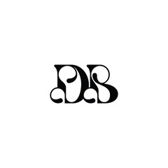 DB monogram logo design letter text name symbol monochrome logotype alphabet character simple logo