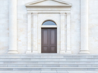 Fototapeta premium A church facade with natural day lighting