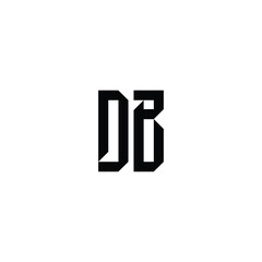 DB monogram logo design letter text name symbol monochrome logotype alphabet character simple logo
