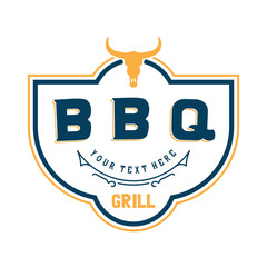 Premium vector retro vintage badge restaurant logo design.