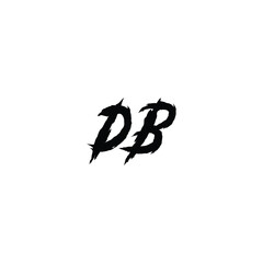 DB monogram logo design letter text name symbol monochrome logotype alphabet character simple logo