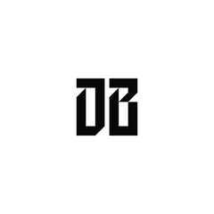 DB monogram logo design letter text name symbol monochrome logotype alphabet character simple logo