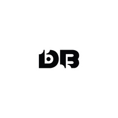 DB monogram logo design letter text name symbol monochrome logotype alphabet character simple logo