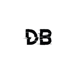DB monogram logo design letter text name symbol monochrome logotype alphabet character simple logo