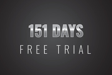151 day free trial banner design. 151 days free banner background
