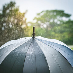 Rainy day with an umbrella