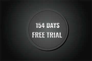 154 day free trial banner design. 154 days free banner background
