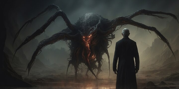 A sinister, ethereal Nebula Drifter, its form twisting and contorting in the void, exuding a palpable sense of dread.