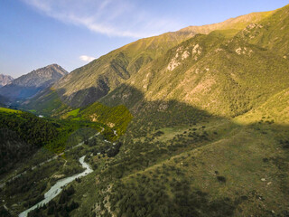 central asia kyrgyzstan national park gorge nature scenes