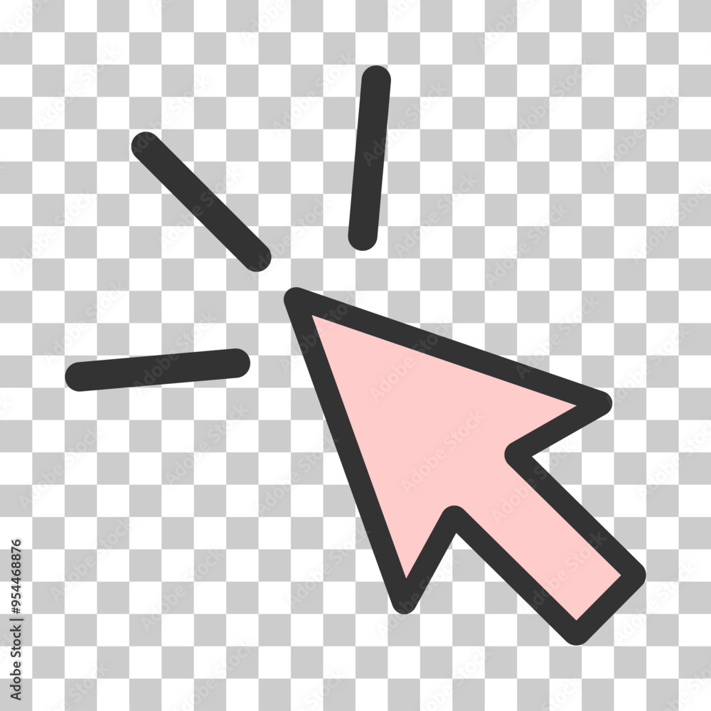 Poster click icon arrow mouse, web button cursor. digital design vector illustration