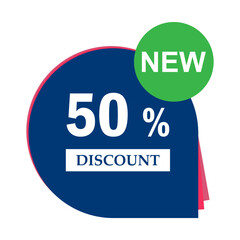 Sale discount label icon, price offer symbol design, web sticker vector illustration