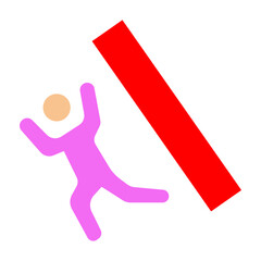 Falling Objects Vector Flat Icon Design