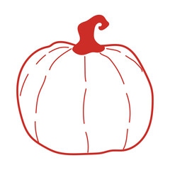 Pumpkins outline silhouette vector illustration isolated on a white background.