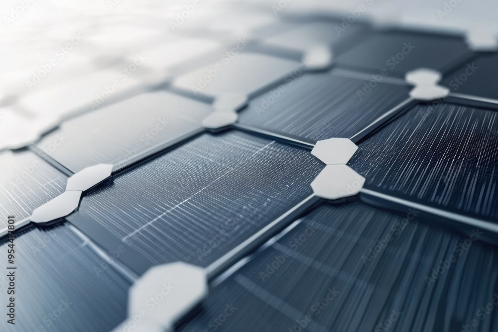 Aufkleber close up of solar cells with grid pattern, showcasing their intricate design and technology. image h