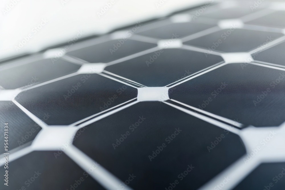 Poster close up of solar cells with grid pattern, showcasing their intricate design and texture. image high
