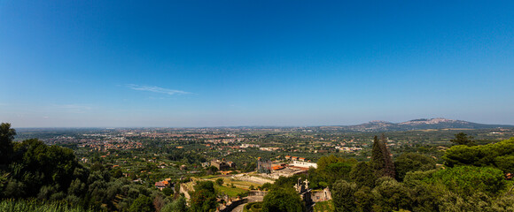 View from balcony in villa d'Este, Tivoli