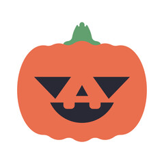 Halloween pumpkin vector icon isolated on a white background.