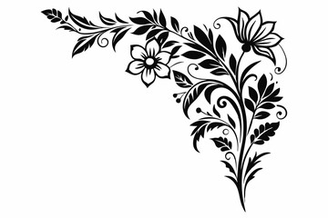 Decorative corner border Floral