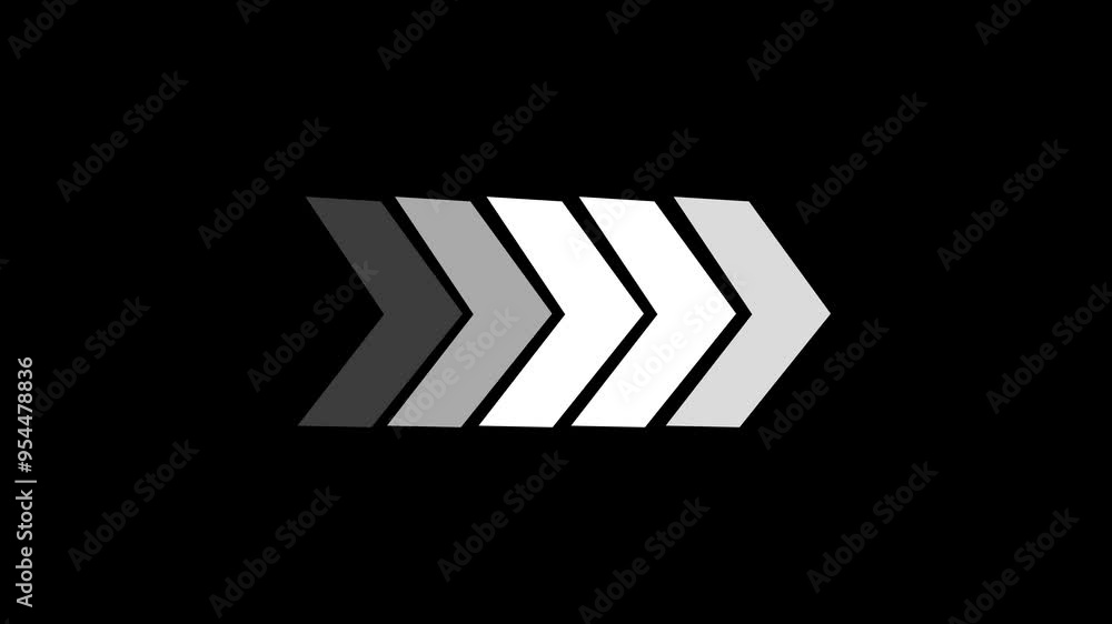Poster animated arrows guide the direction of the overlay layer.