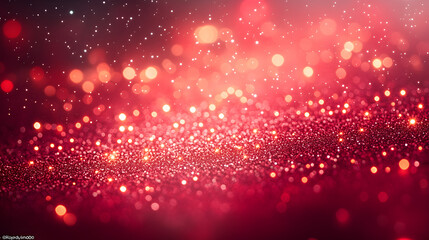 Festlicher roter Bokeh Hintergrund, made by AI