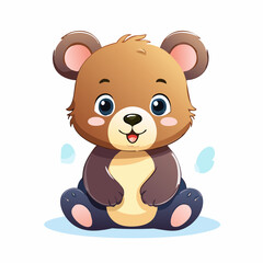 Bear Cute Small Cartoon Baby Animal Character
