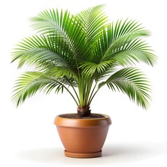 tropical palm tree on a white background