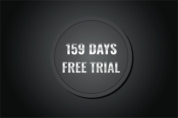 159 day free trial banner design. 159 days free banner background
