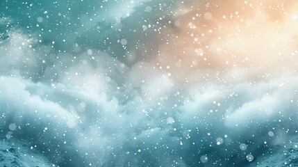 Abstract Snowy Sky with Hazy Gradient