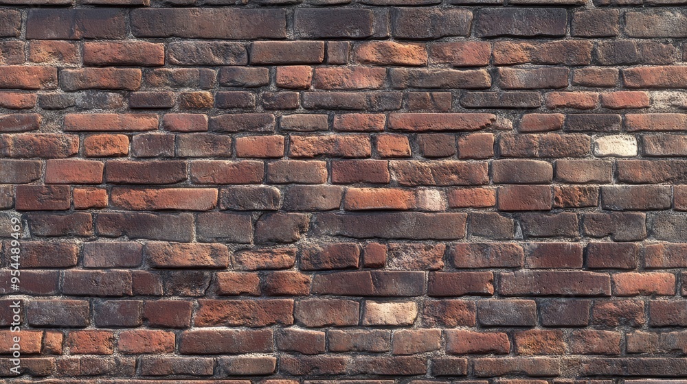 Poster 3d rendering of a weathered vintage brick wall featuring a rustic barn design plain backdrop showcas