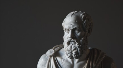 ancient greek philosopher statue