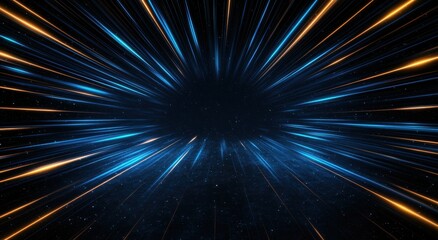 abstract space warp tunnel with stars