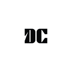 DC monogram logo design letter text name symbol monochrome logotype alphabet character simple logo