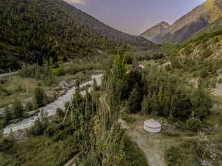 central asia kyrgyzstan national park gorge nature scenes