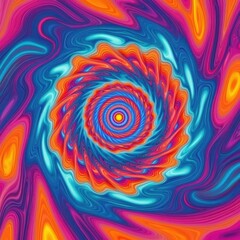 Abstract Swirling Pattern in Vibrant Colors
