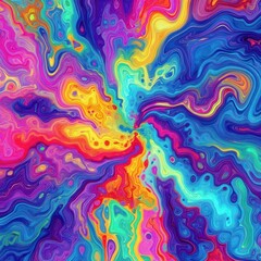 Abstract Swirling Pattern in Vibrant Colors